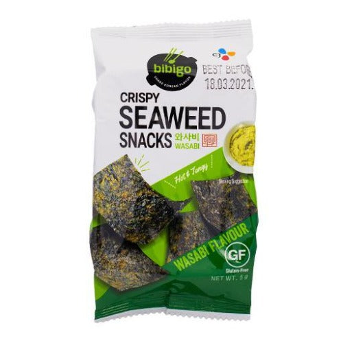 Bibigo Crispy seaweed wasabi snack 3x5g - K-Mart