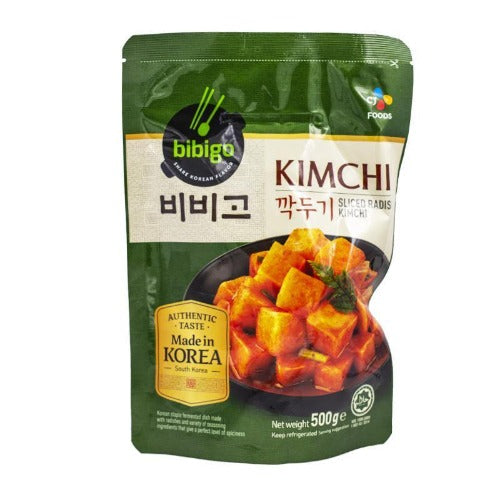 Bibigo sliced radish kimchi 500g - K-Mart