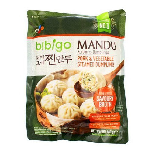 Bibigo pork & vegetable steamed dumpling 560g - K-Mart